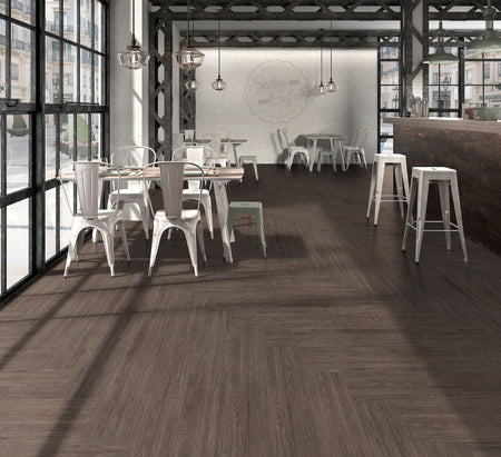 Luxury Vinyl Planks - Alpine - Mocha Herringbone